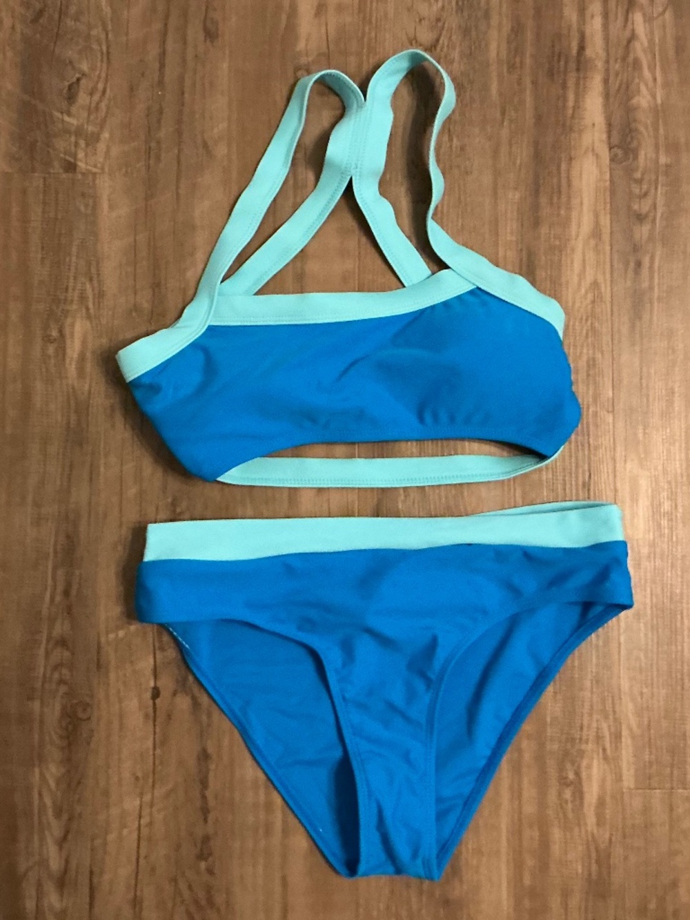 Cute blue bikini set, size S
